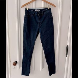 DL1961 dark skinny jeans JA x DL raw hem 26